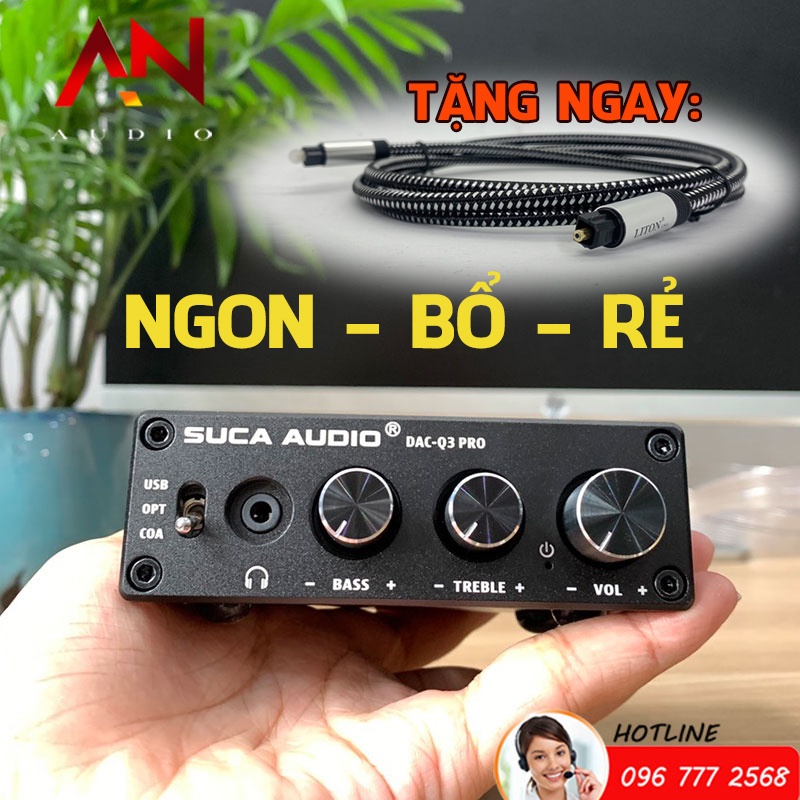 Giải Mã SUCA-AUDIO DAC Q3 Pro – Chip SA9123 – Điều Chỉnh Bass + Treble