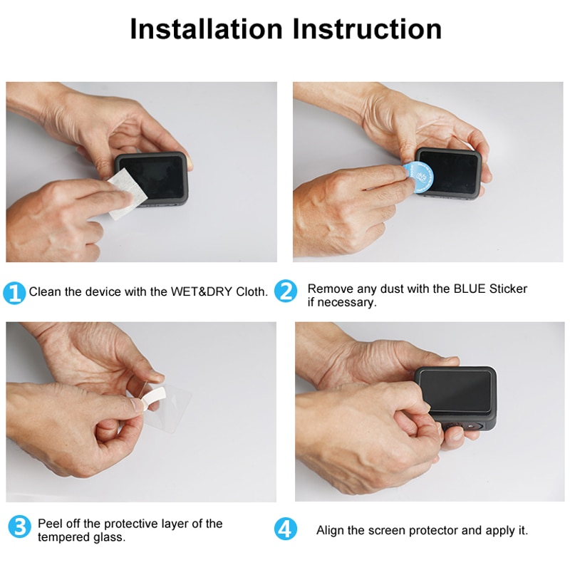 Kính Cường Lực Bảo Vệ Camera 3 Trong 1 Cho Gopro Hero 9