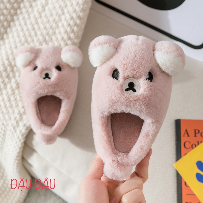 DÉP BÔNG LÔNG CỪU CHÚ GẤU CHO BÉ