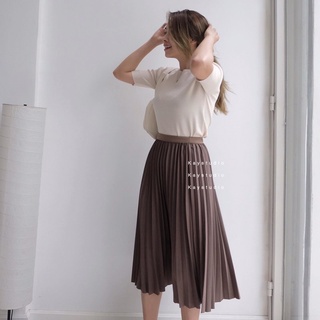 Chân váy xếp ly nâu - cvxln