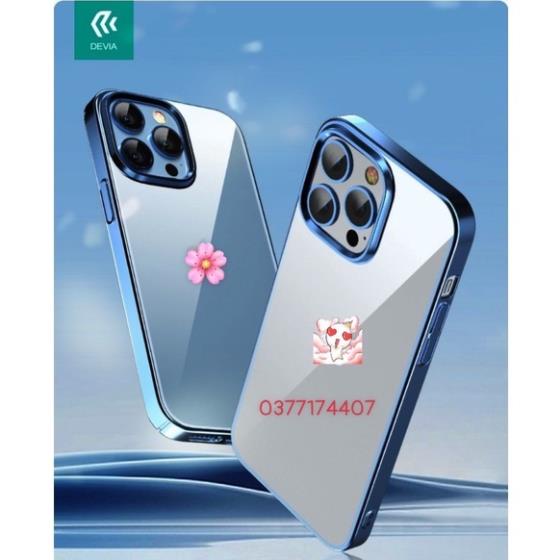 Ốp lưng Devia trong cứng viền màu Glimmer cho iPhone 14, 14 Max, 14 Pro, 14 Pro Max chính hãng không ố màu