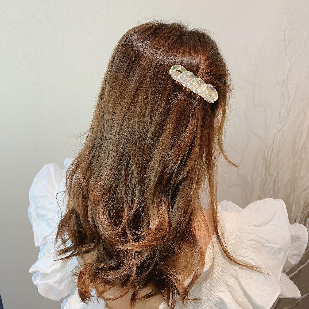 MXGOODS Kẹp Tóc Dây Xích Đính Pha Lê Ngọt Ngào Cho Nữ