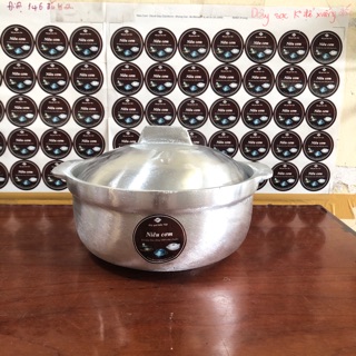 Thố gang, Nồi gang 1.5 lít - đường kính 21cm doa bóng, hàng dày