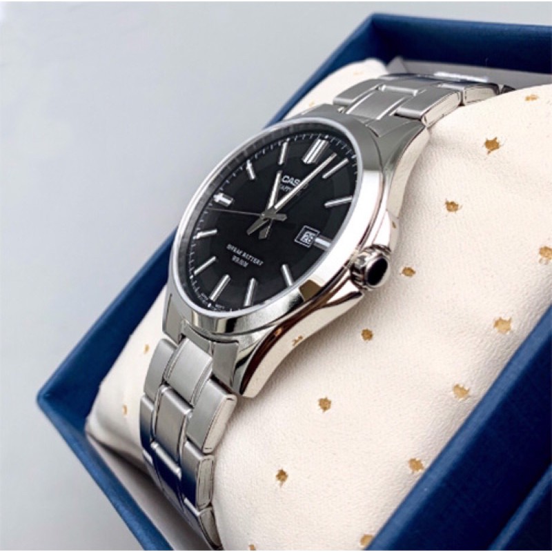 Đồng hồ Nam Casio MTS-100D, đồng hồ chính hãng, dây thép không gỉ, mặt kính sapphire chống xước tuyệt đối