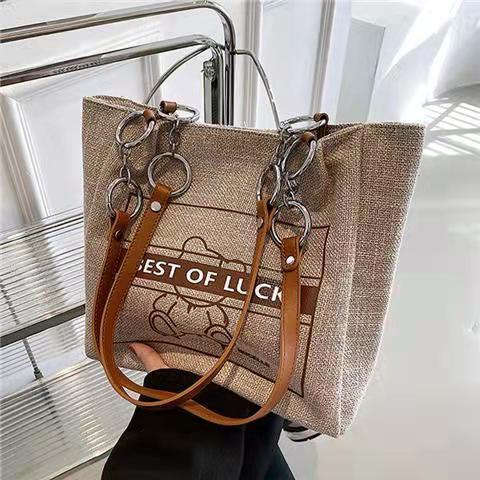 Túi Xách Đeo Vai Màu Trắng Sức Chứa Lớn Phong Cách Thời Trang Mới 2023