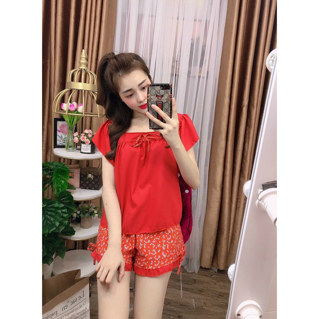 Hình+Video Thật] Bộ Ngủ Nữ Lụa Hàn Cao Cấp Pijama Quần họa tiết  Áo Màu Trơn Mềm Mại mát Mặc Hè | BigBuy360 - bigbuy360.vn