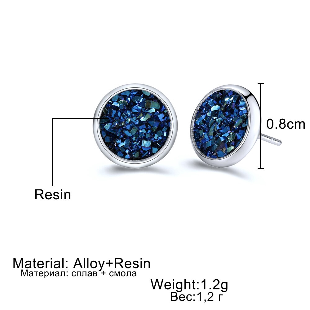 Fashion Silver Color 8mm Stainless Steel Earrings Korean Simple Crystal Stud Earrings For Women Wedding Jewerly Female Brincos