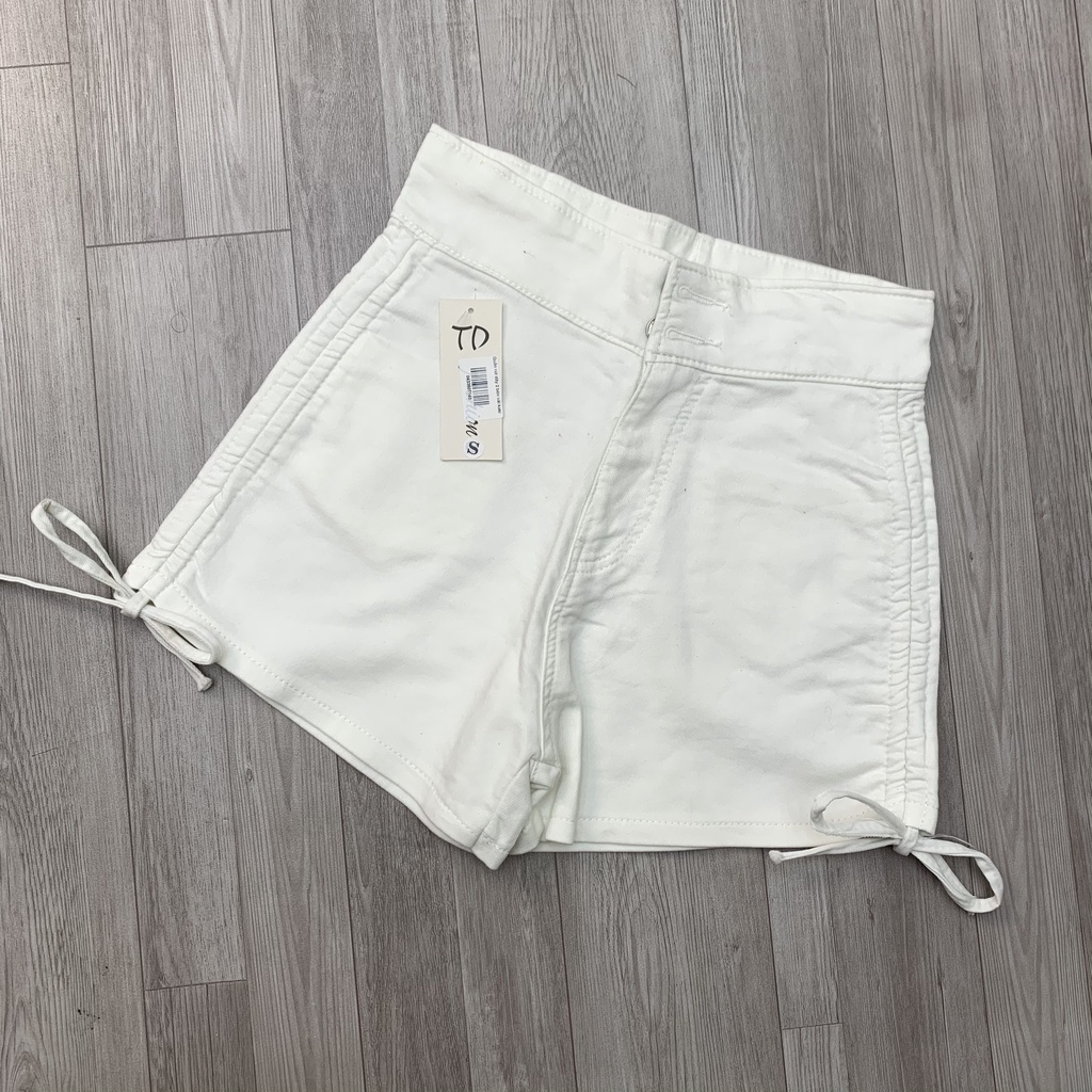 Quần đùi nữ mặc nhà lưng cao, quần short nữ kaki lưng cao dây rút MS80