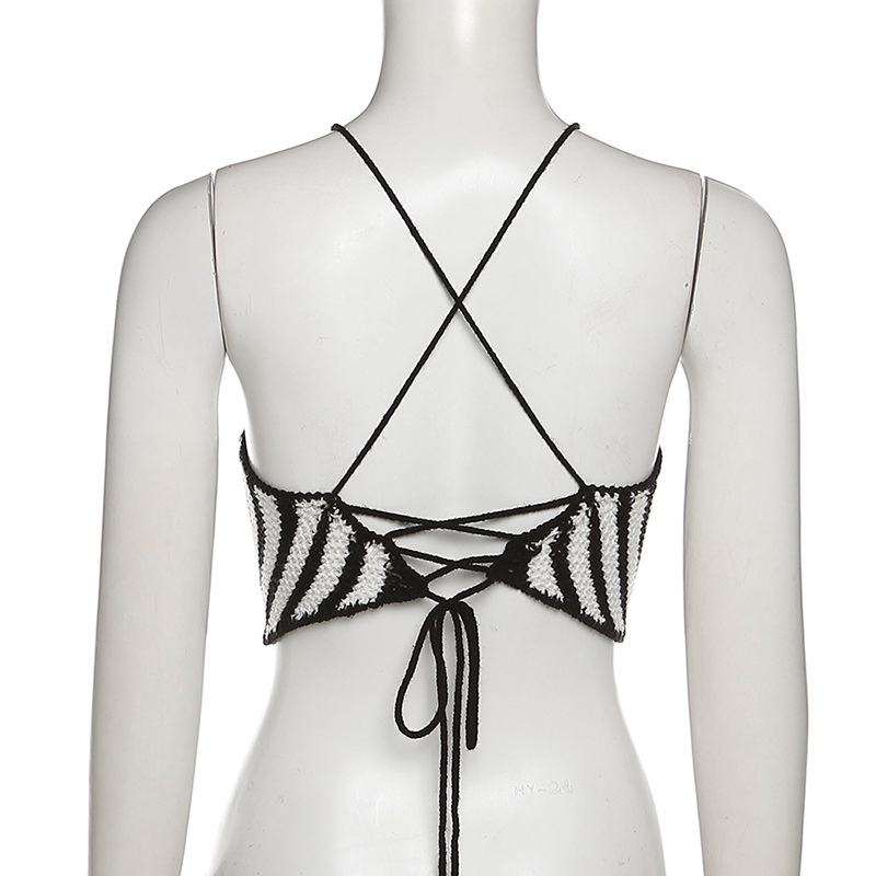 Áo Hai Dây Hở Lưng Màu Sắc Tương Phản Gợi Cảm D0310