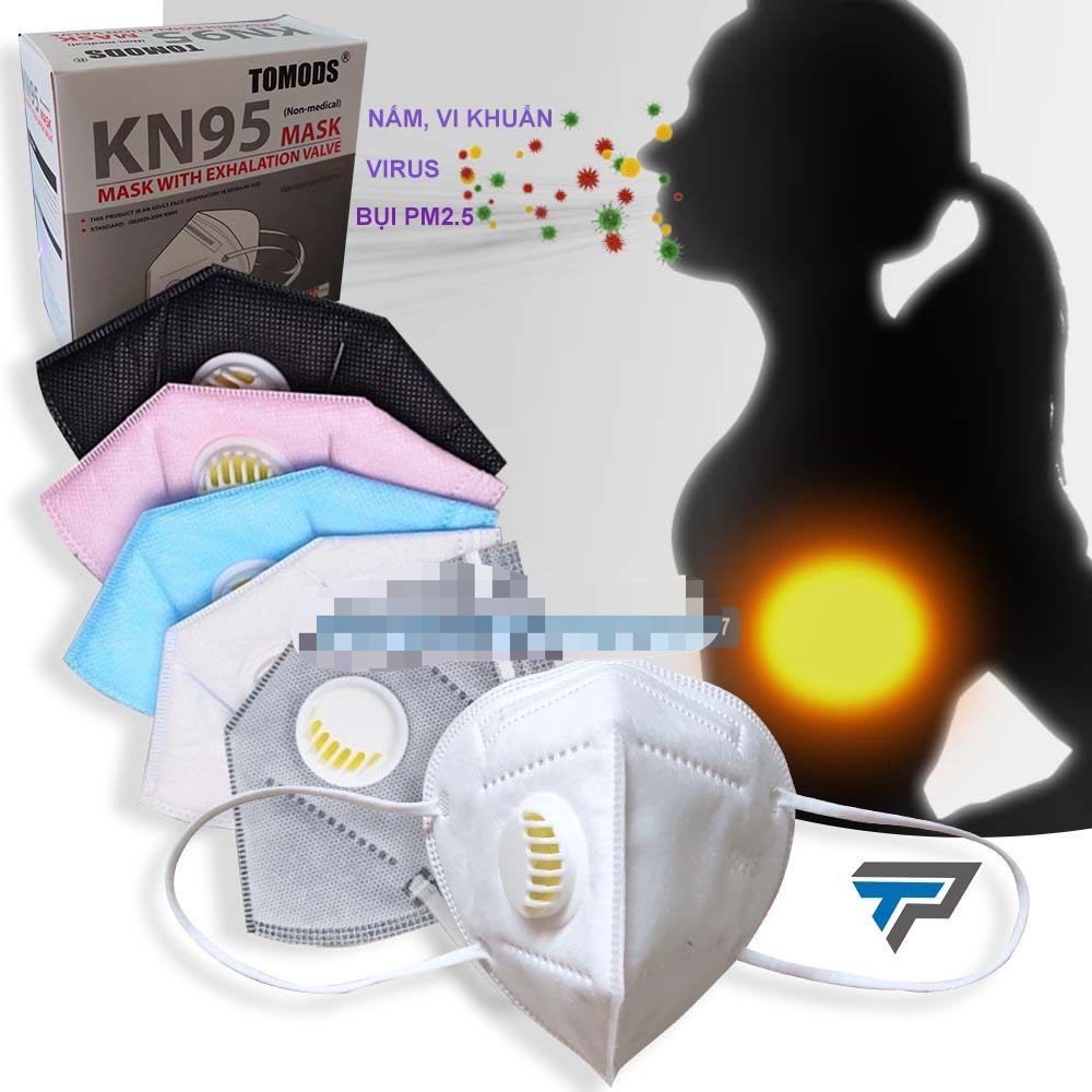 Khẩu Trang KN95 Có Van Thở 6 Lớp Than Hoạt Tính,  Chống Bụi Mịn- Hàng Quảng Châu Cao Cấp (KT02)