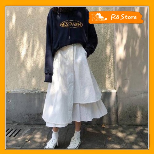 [Video - Ảnh Thật] Chân Váy nữ dáng TẦNG ULLZANG Dài Qua Gối 2 Màu Siêu Hot Hit RÔ STORE CV01