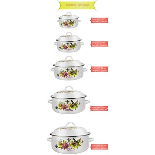 Bộ 5 Nồi Tráng Men Ceramic Cao Cấp Karlis