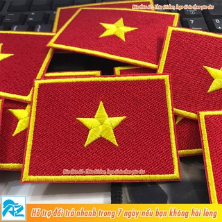 Patch vải ủi thêu hình lá cờ Việt Nam (2 kích thước) - Sticker Logo S146