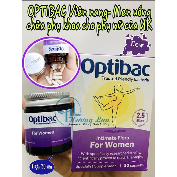 🎀OPTIBAC TÍM 30v. MEN VI SINH PHỤ NỮ