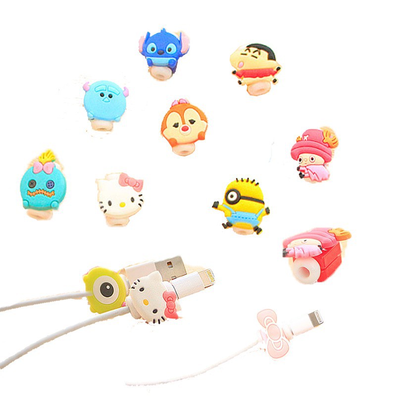 Phụ kiện bảo vệ đầu dây cáp sạc chống gãy hình Hello Kitty dễ thương