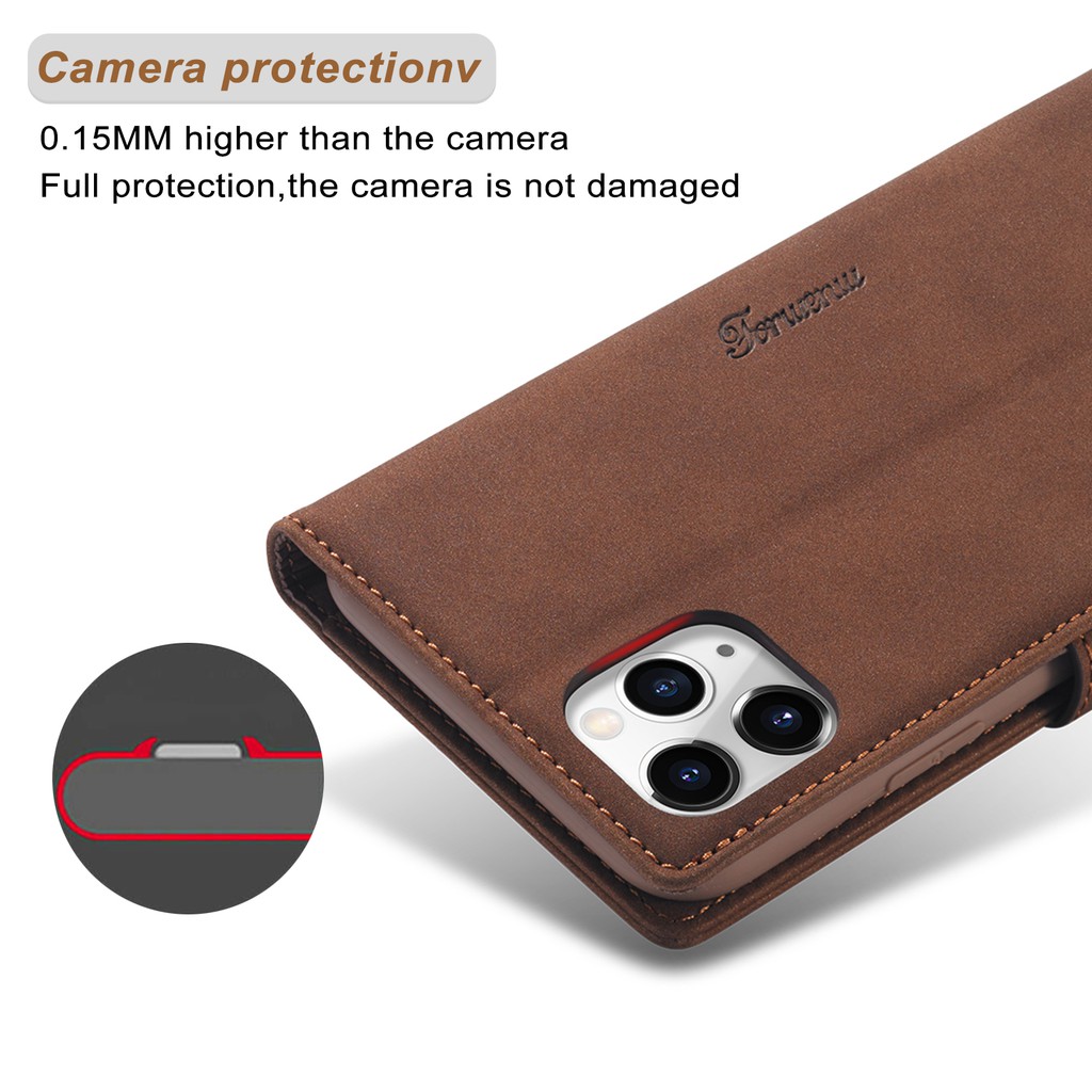 Bao Da Dạng Ví Chống Sốc Phong Cách Retro Cho Apple iPhone 11 Pro Max XS XR iP 11 Pro X/XS | BigBuy360 - bigbuy360.vn