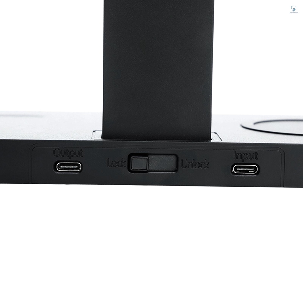 Đế Sạc Nhanh Không Dây 4 Trong 1 Có Giá Đỡ Tai Nghe Cho Apple iWatch AirPods 2 / 3 iPhone 12-8 Series