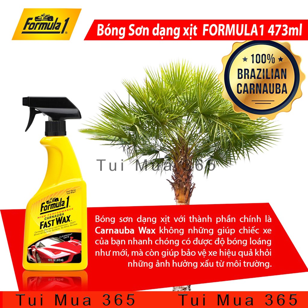 Dung Dịch Bóng Sơn Dạng Xt FORMULA 1 cho Ôtô và xe máy 473ml