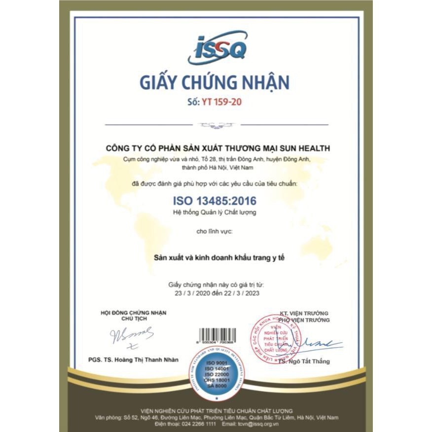 Khẩu trang y tế 4 lớp hộp 50 cái tiêu chuẩn ISO có FDA xuất khẩu