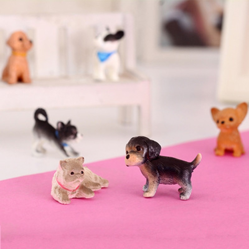 Set 6 Mô Hình Cún Con Xinh Xắn Dùng Để Trang Trí