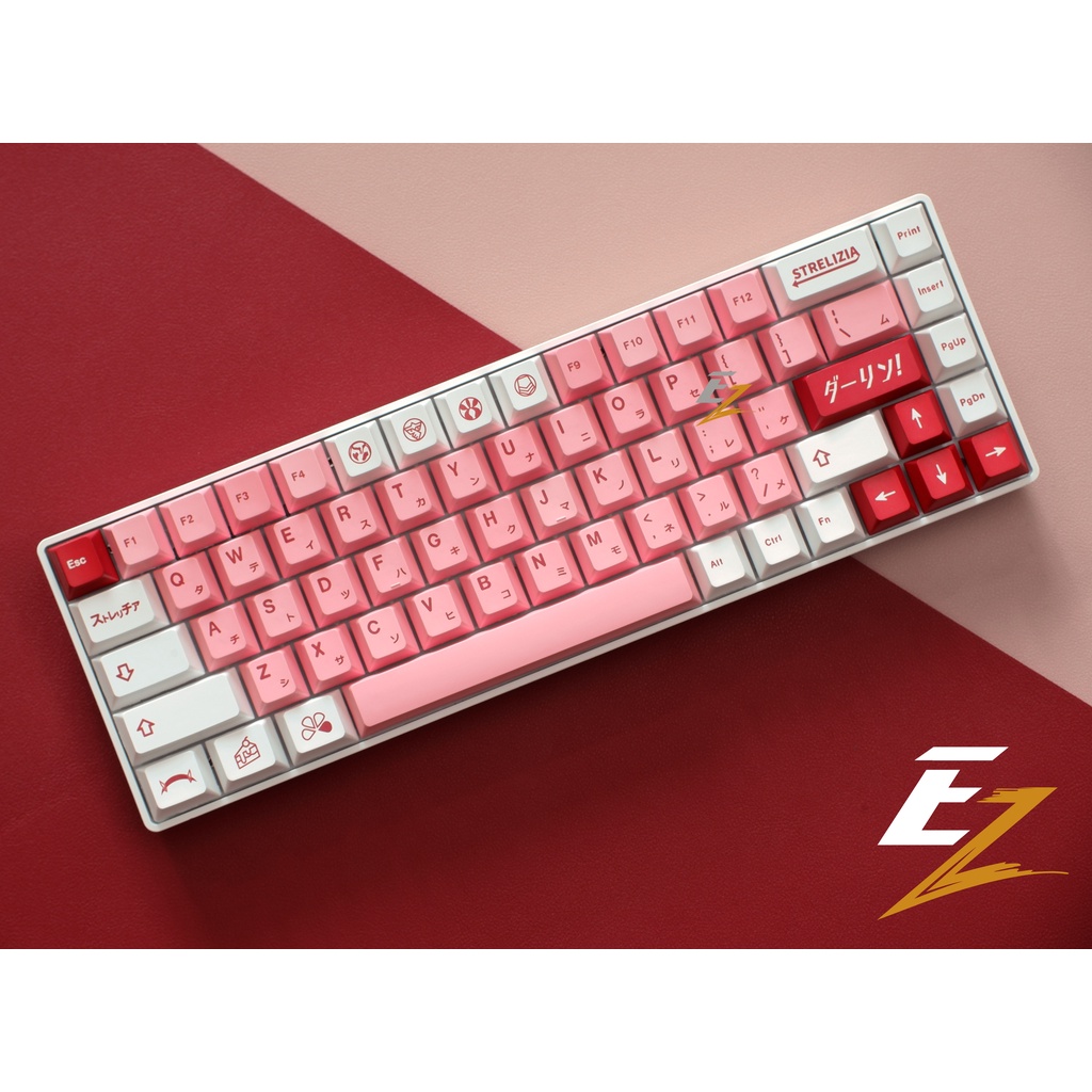 Keycap Cho Bàn Phím Darling Hồng Cherry Profile Thick PBT 125 Phím | EZPC