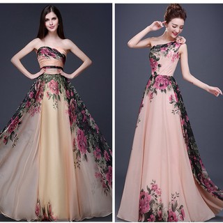 Đầm dạ hội voan hoa