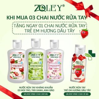 Nước rửa tay khô kháng khuẩn Zoley 3 tặng 1 hàng có sẵn
