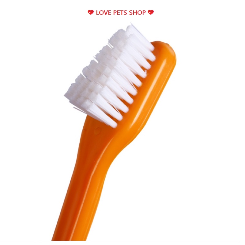 BỘ BÀN CHẢI ĐÁNH RĂNG KÈM KEM ĐÁNH RĂNG CHO CHÓ MÈO - 💝LOVE PETS SHOP💝