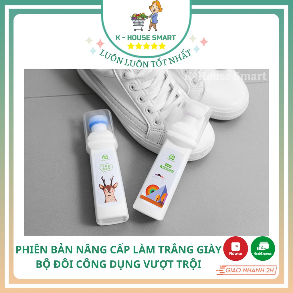 Nước Tẩy Trắng Giày Chai Lau Giày Trắng Tẩy Sạch Vết Ố Vàng Giày