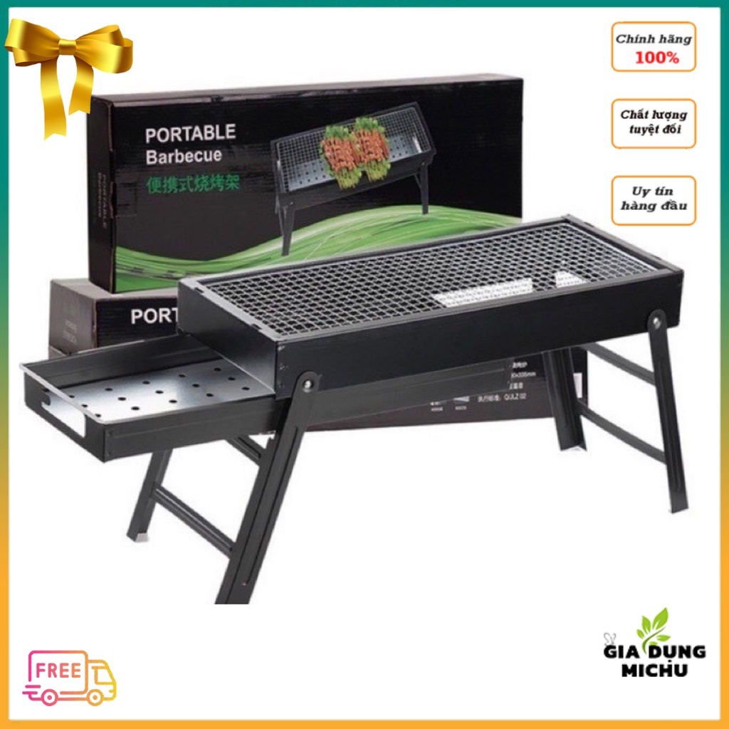 Bếp nướng than hoa,Lò nướng than BBQ ngoài trời gấp gọn tiện khi mang đi dã ngoại du lịch