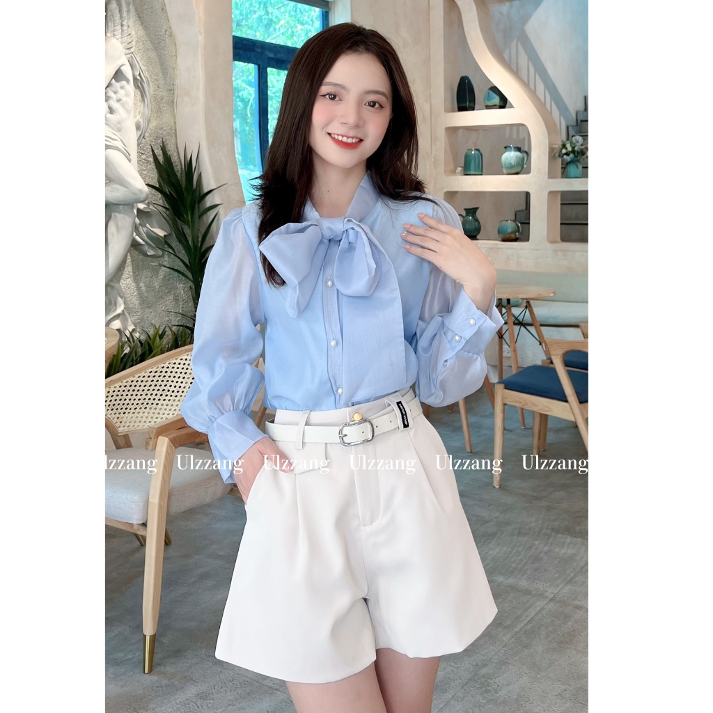 Quần short nữ kèm đai túi nắp mã 621
