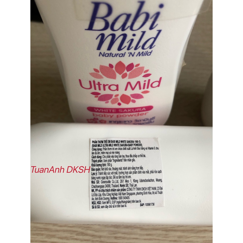 Thailan - phấn thơm bé babi mild thái lan 180g và sữa tắm babi mild 125ml. - ảnh sản phẩm 5