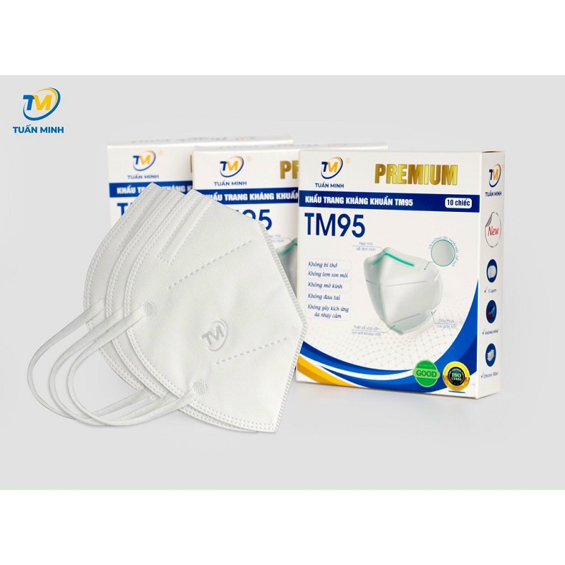 Khẩu trang y tế N95 có van thở kháng khuẩn chống bụi hàng chính hãng TM và TH mask