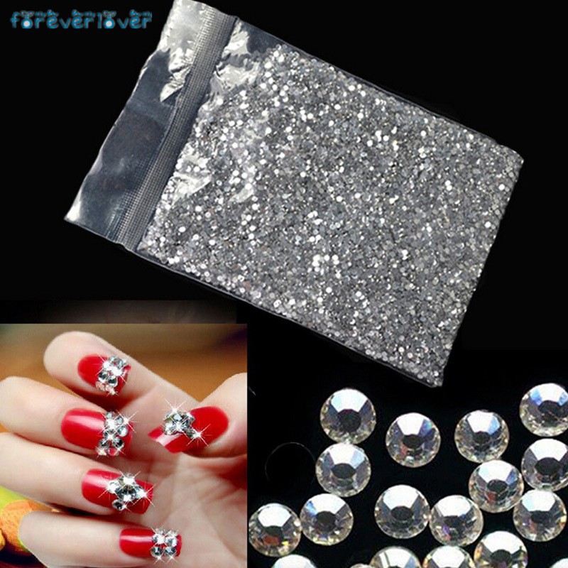 Hộp 1440 hạt kim cương giả trang trí móng tay 1.6mm / 2mm