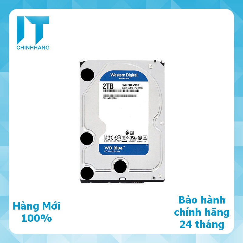 Ổ cứng gắn trong HDD WD 2Tb-SATA3 (BLUE) 64 cache 256 cache - HÃNG CHÍNH THỨC