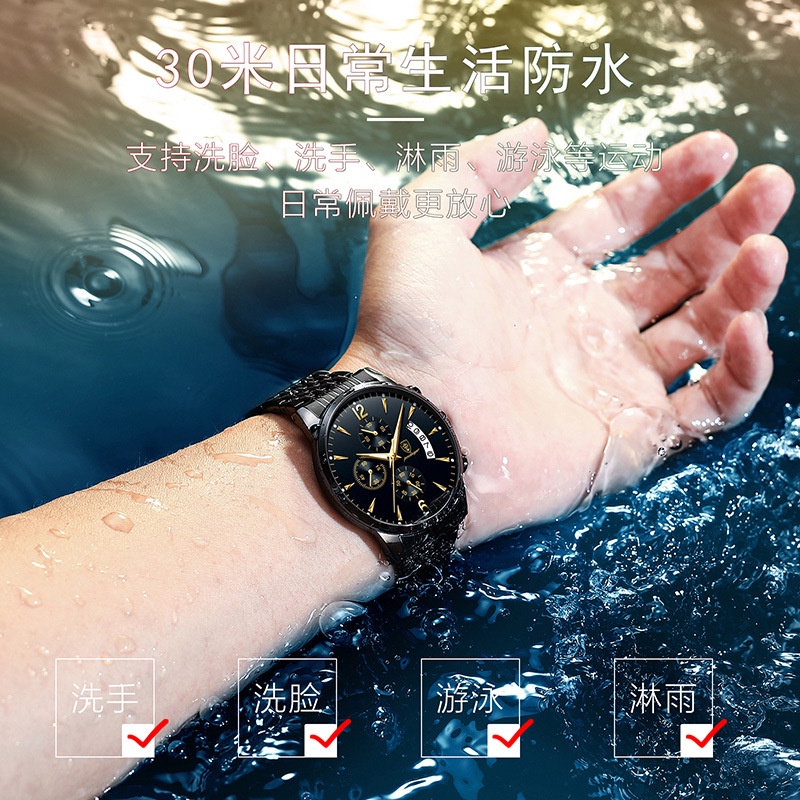 Đồng Hồ Nam Chính Hãng P0EDAGAR Dây Da Cao Cấp Phong Cách Thời Trang Sang Trọng, Có Lịch Ngày Đẹp Giá Rẻ