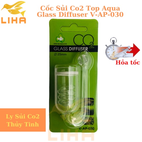 Cốc Sủi Co2 Top Aqua Glass Diffuser V-AP-030 - Ly Sủi Co2 Thủy Tinh VAP030