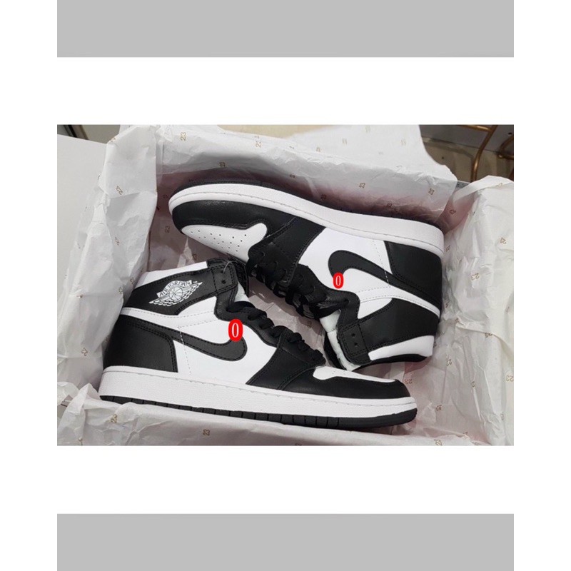 (ẢNH THẬT+VIDEO) giầy sneaker Air Jordan 1 RETRO HIGH OG PANDA  Trắng pha ĐEN