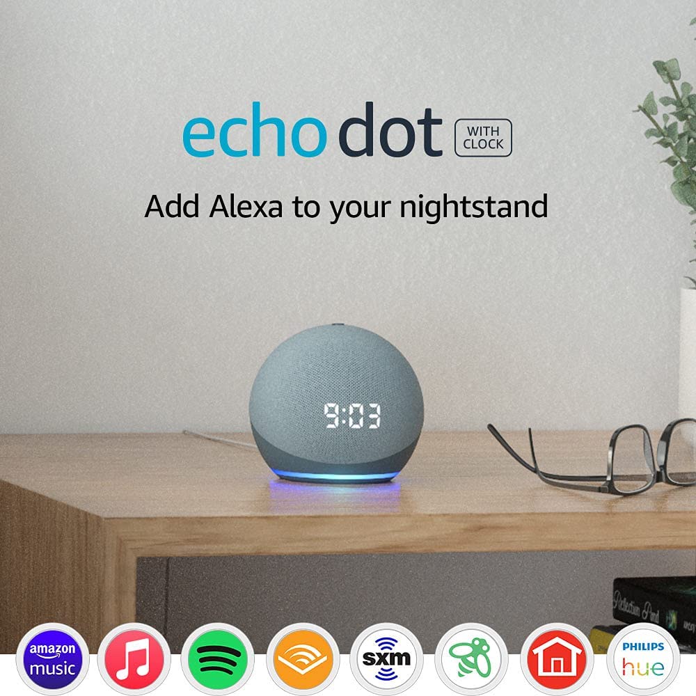 Loa thông minh Amazon Echo Dot (4th Gen) | Smart speaker with clock and Alexa | Glacier White