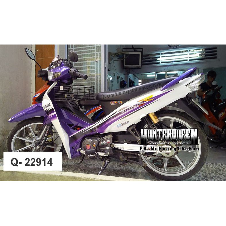 Tem rời Sirius - Tem R, trắng tím - Thiết kế theo yêu cầu, chỉnh sửa theo ý. Sắc nét, bền màu