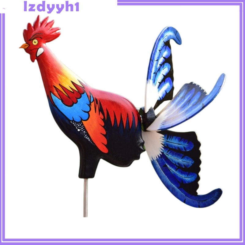 JoyDIY Handmade Metal Windmill Rooster Wind Spinners Outdoor Garden Yard Farm Decor