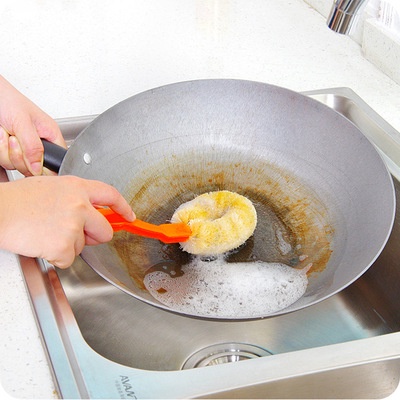 Bàn chải cọ dừa tẩy rửa xoong nồi chảo bếp vệ sinh nhà cửa sạch sẽ rửa chén bát