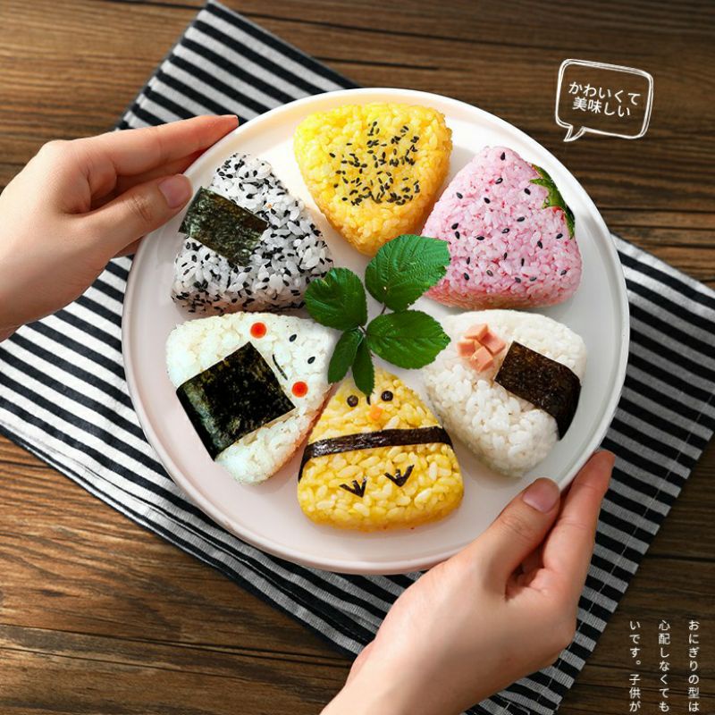 [Tam giác] Khuôn cơm nắm onigiri cho bé ăn dặm, 2 chi tiết rất xinh