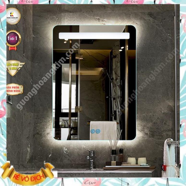 [ Chính Hãng ] gương đèn led nhà vệ sinh cảm ứng 3 chạm thông minh Kích thước 80x100 cm - guonghoangkim mirror
