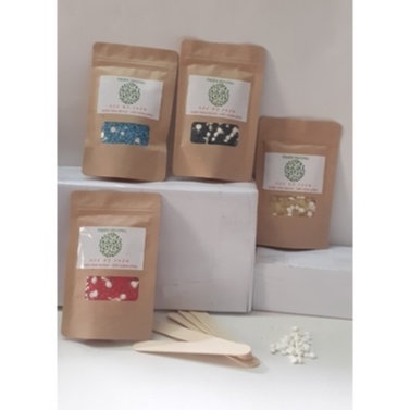 Sáp wax màu bám lông TD 4 màu dễ thương, túi zip nhựa, bịch 100gr. Tặng que lấy sáp.