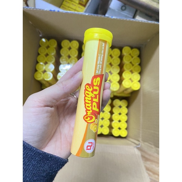 Viên sủi Vitamin C Pluszs- vị cam- giúp bố sung vitamin C, tăng sức bền thành mạch máu