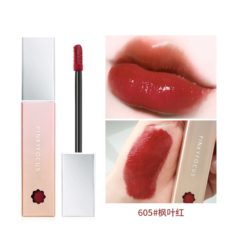 Son kem dream màu nhung cao cấp Pinkyfocus dưỡng ẩm kháng nước lip glaze