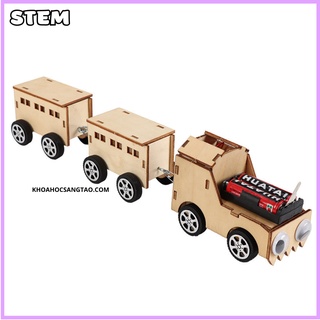 [STEM] Đồ chơi cho bé lắp ráp Tàu hỏa gỗ