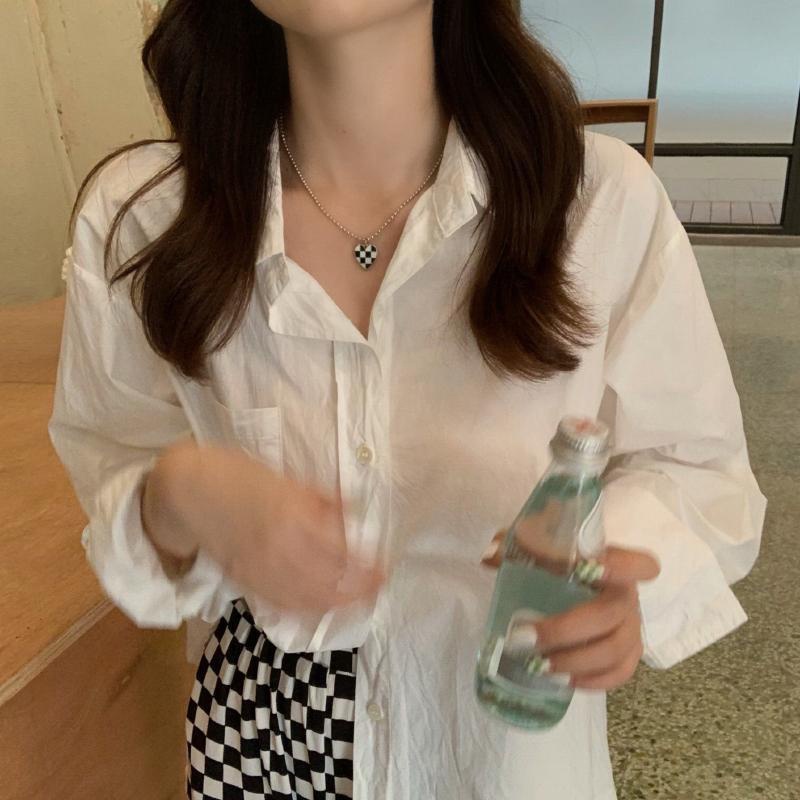 ✨✨Bông tai mạ bạc 925 mặt hình trái tim phối sọc caro trắng đen