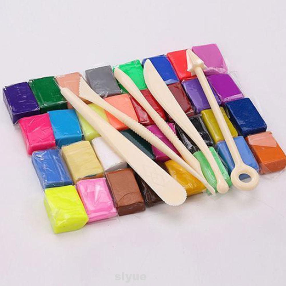 32 Colour Oven Bake Polymer Clay Block Modelling Moulding Sculpey Tool set